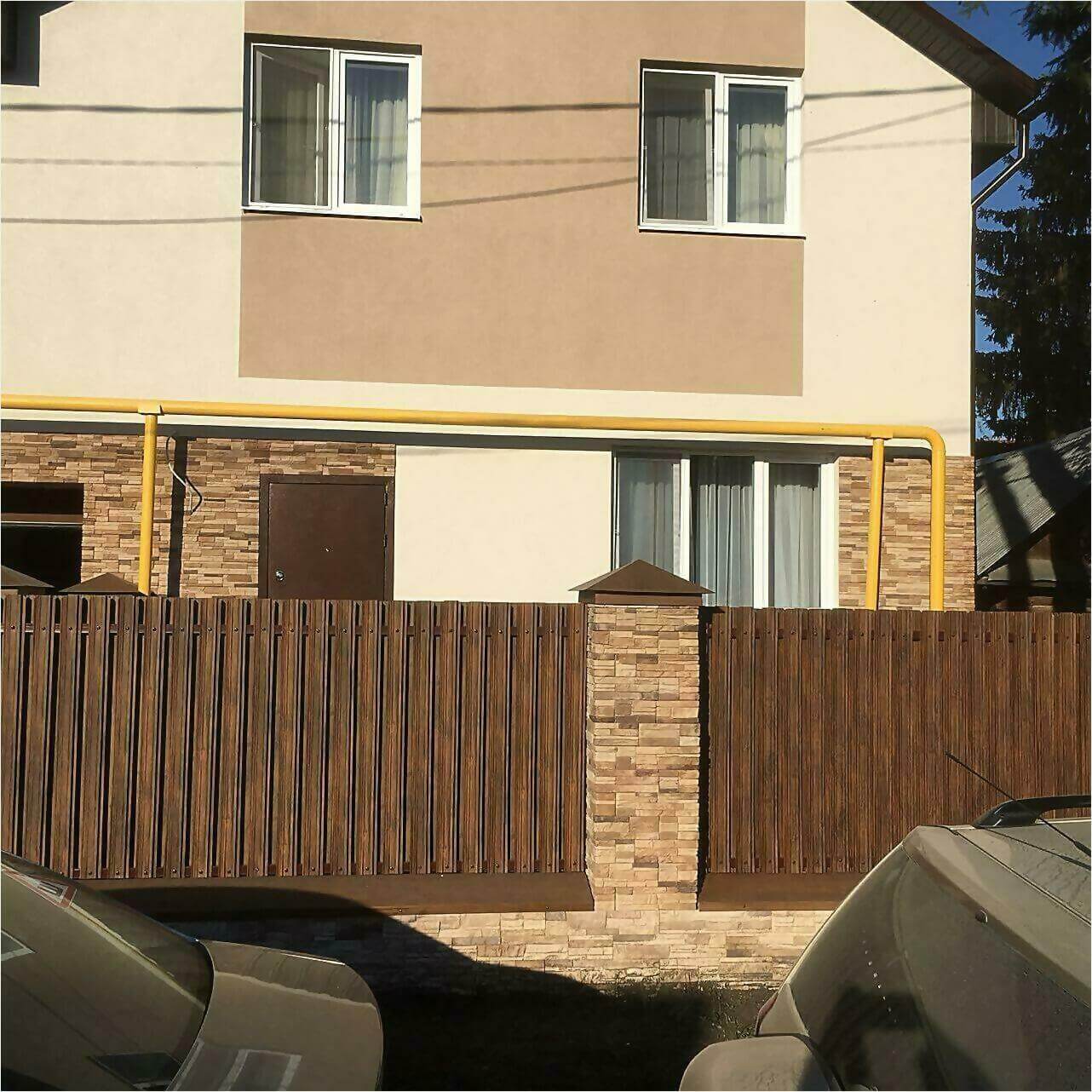 забор из штакетника 70м каштан фото1 в Волгограде