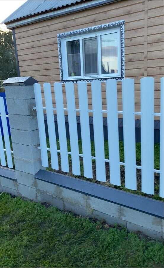 Забор из евроштакетника 16м RAL9003/9003 Белый двусторонний фото 2 в Волгограде