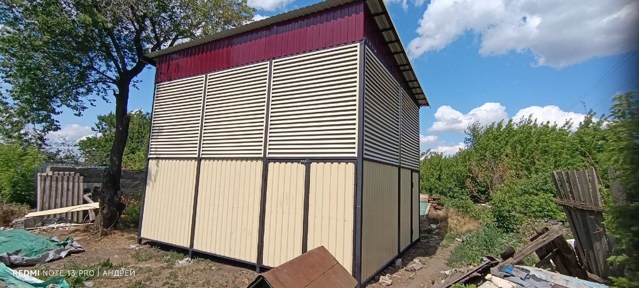 Сенник из ламелей еврожалюзи RAL1015 Слоновая Кость фото 2 в Волгограде