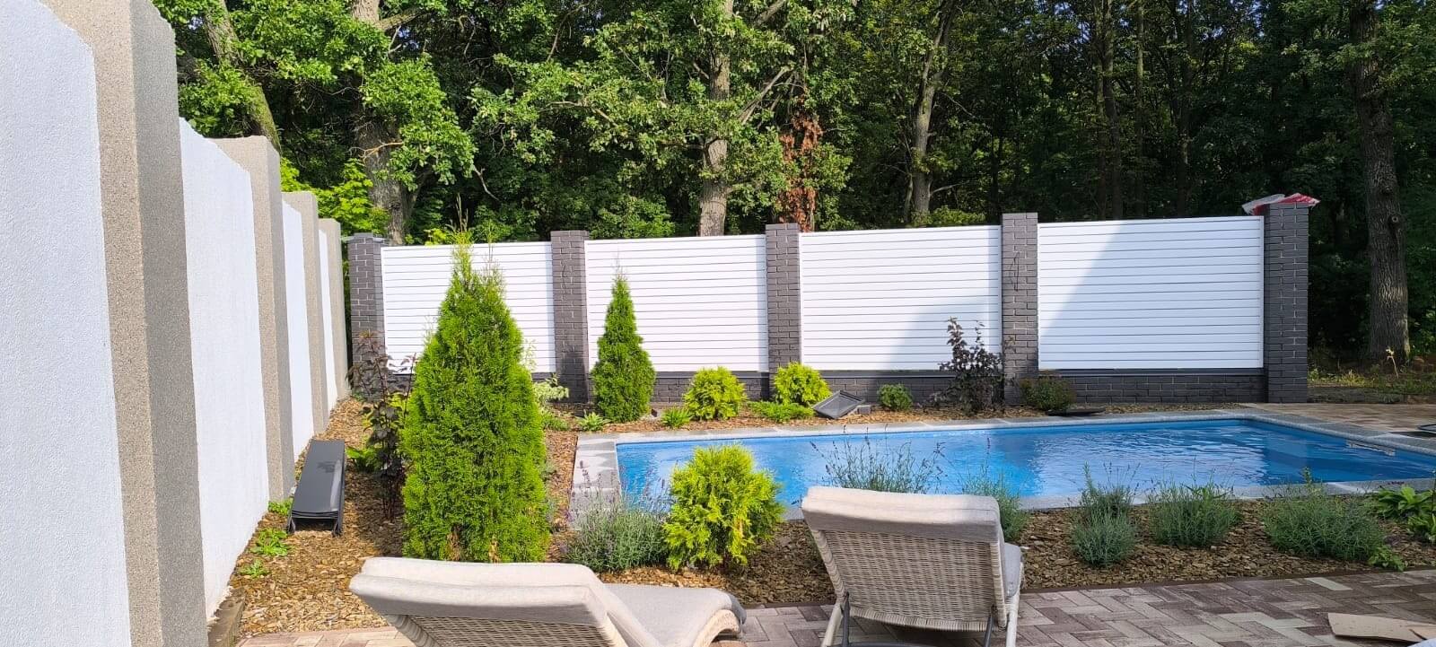 Забор-жалюзи из ламелей Хай-Тек 54м RAL9003 Белый фото 1 в Волгограде